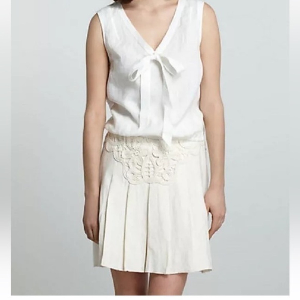 Anthropologie Cream Skirt